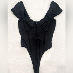 Black Short Sleeve Bodysuit